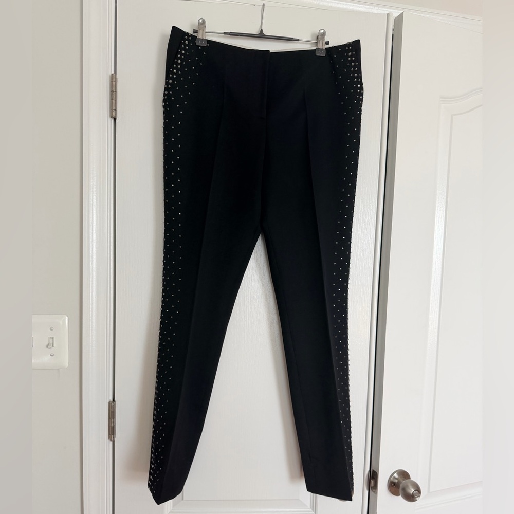 The Attico Black crystal embellished Trousers - Size 44